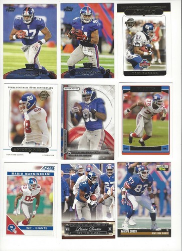 (100+) ¡Tarjetas de fútbol premium de los New York Giants! 3 coches! SN#'d x6! Saquon RC! - Imagen 11 de 12
