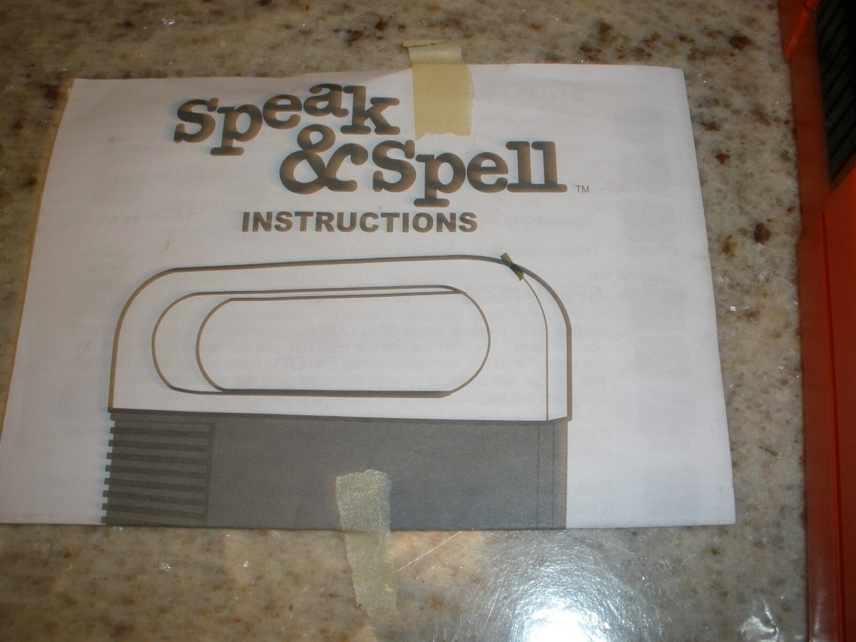 Speak & Spell Electronic Game By Kahootz Model 09624 Vintage
