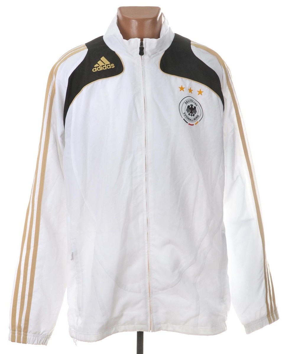 ★希少 ユーロ2008★ adidas トラックジャケット 白 ドイツ代表 XL BNWT* GERMANY 2008/2009 TRAINING FOOTBALL JACKET ADIDAS SIZE XL