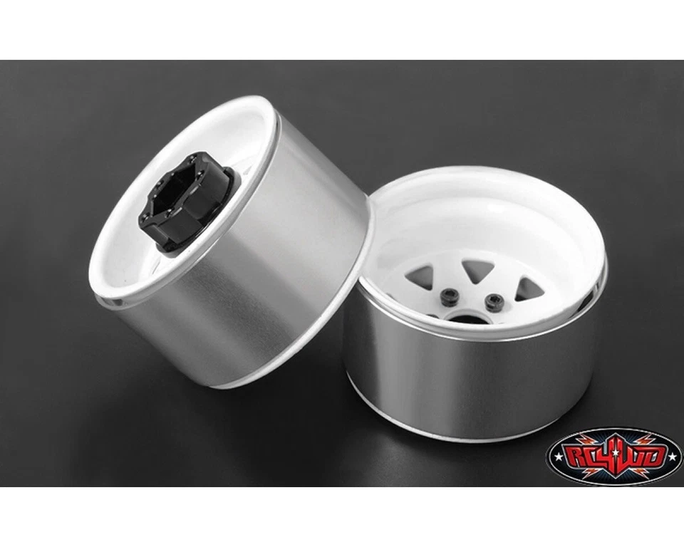 RC4WD 5 Lug Deep Dish Wagon 1.9 Steel Stamped Beadlock Wheels White RC4ZW0242  - Bild 4 von 4