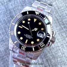 NH35A Automatic Mechanical Men's Watch 40mm Black Dial Date Sapphire Crystal