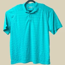 Ariat Tek Shirt Mens XL Aqua Blue Heat Series Vented Performance Polo extra L