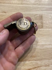 Fire Whistle Firefighter Chief Fireman Department FDNY Collector NYC BRASS GIFT
