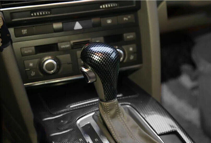 Fit For Audi Q5 2009-2012 Carbon Fiber Car Gear Shift Knob Shifter Lever Trim 1* - Image 4 of 4