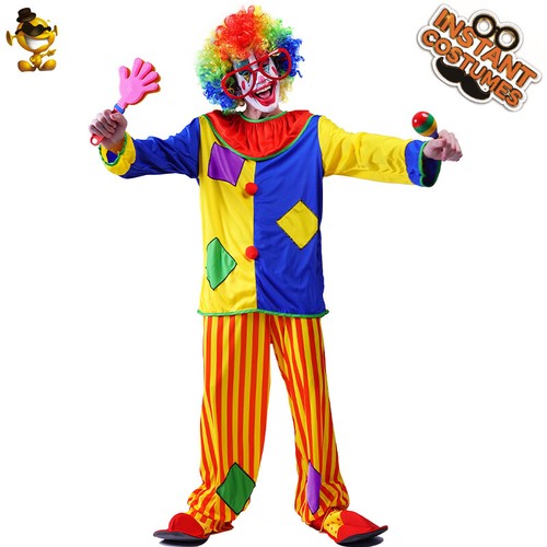 Colorido Disfraz de Payaso para Hombre Halloween Fiesta Cosplay Divertido Payaso Ropa - Imagen 2 de 4