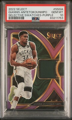 2022-23 Purple Prizm Selective Giannis Antetokounmpo Game Used