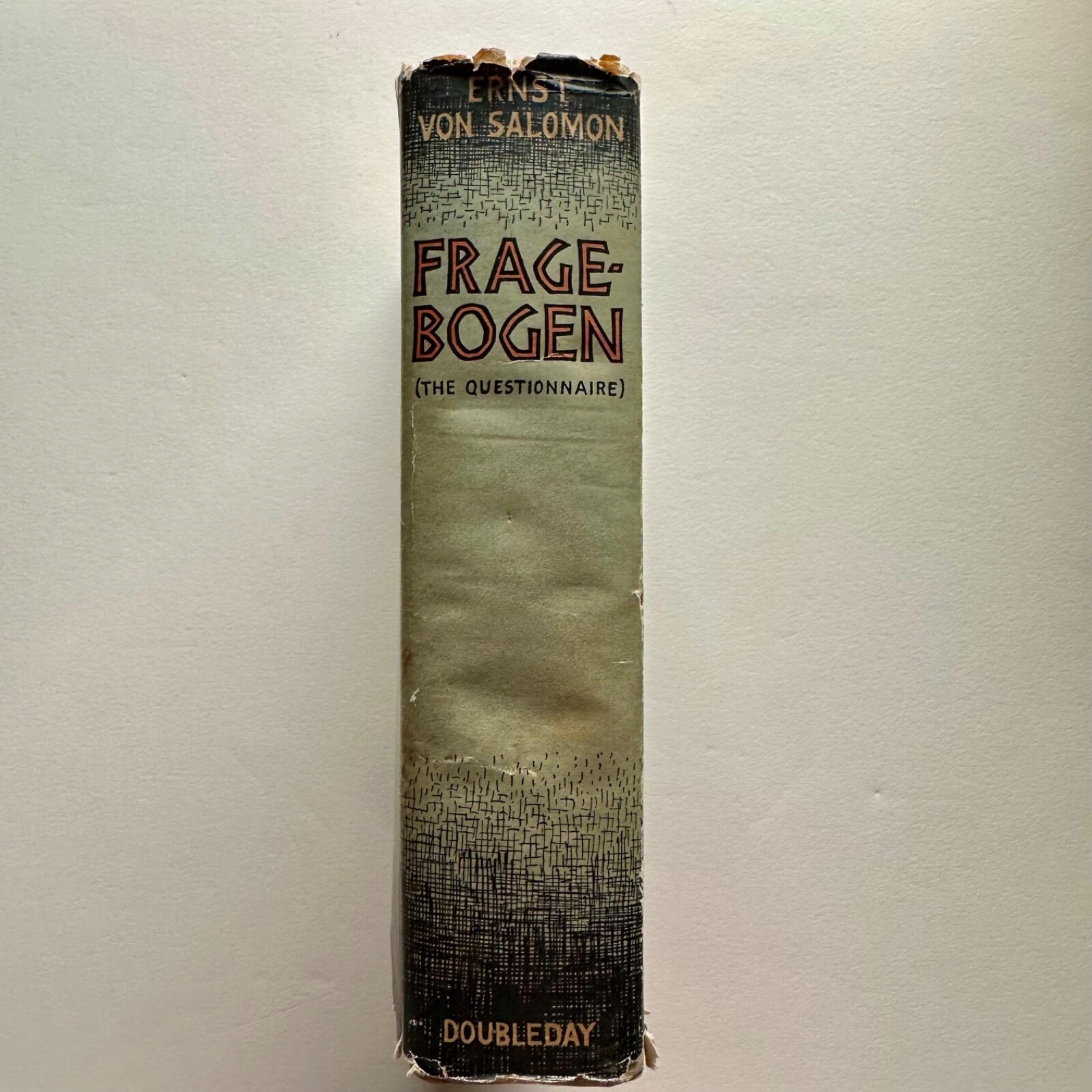 Frage Bogen (The Questionnaire) Ernst Von Salomon 1st Ed HC With Dust Jacket
