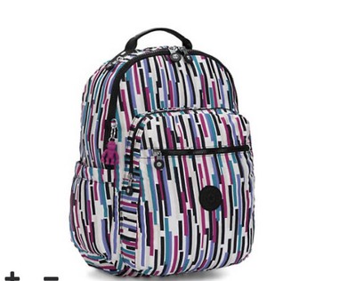kipling striped backpack