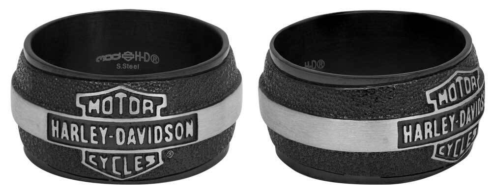 Harley-Davidson Men's Bar & Shield Curved Off-Road Ring