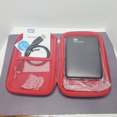 Western Digital WD Elements 2TB USB Portable External Hard Drive hard  case