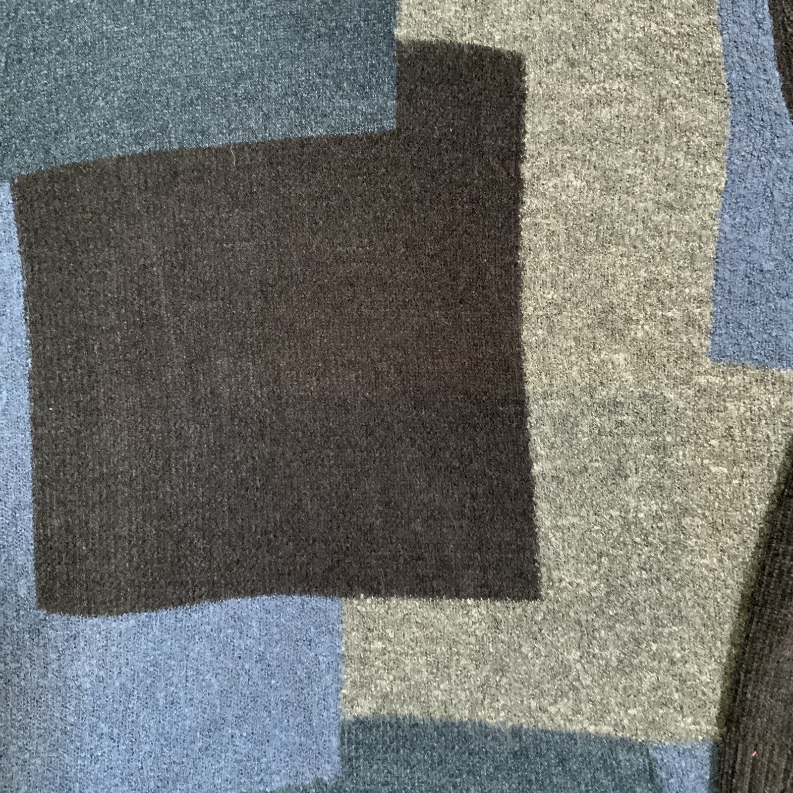 Dockers Blue Patchwork Crew Neck Long Sleeve Pull… - image 6