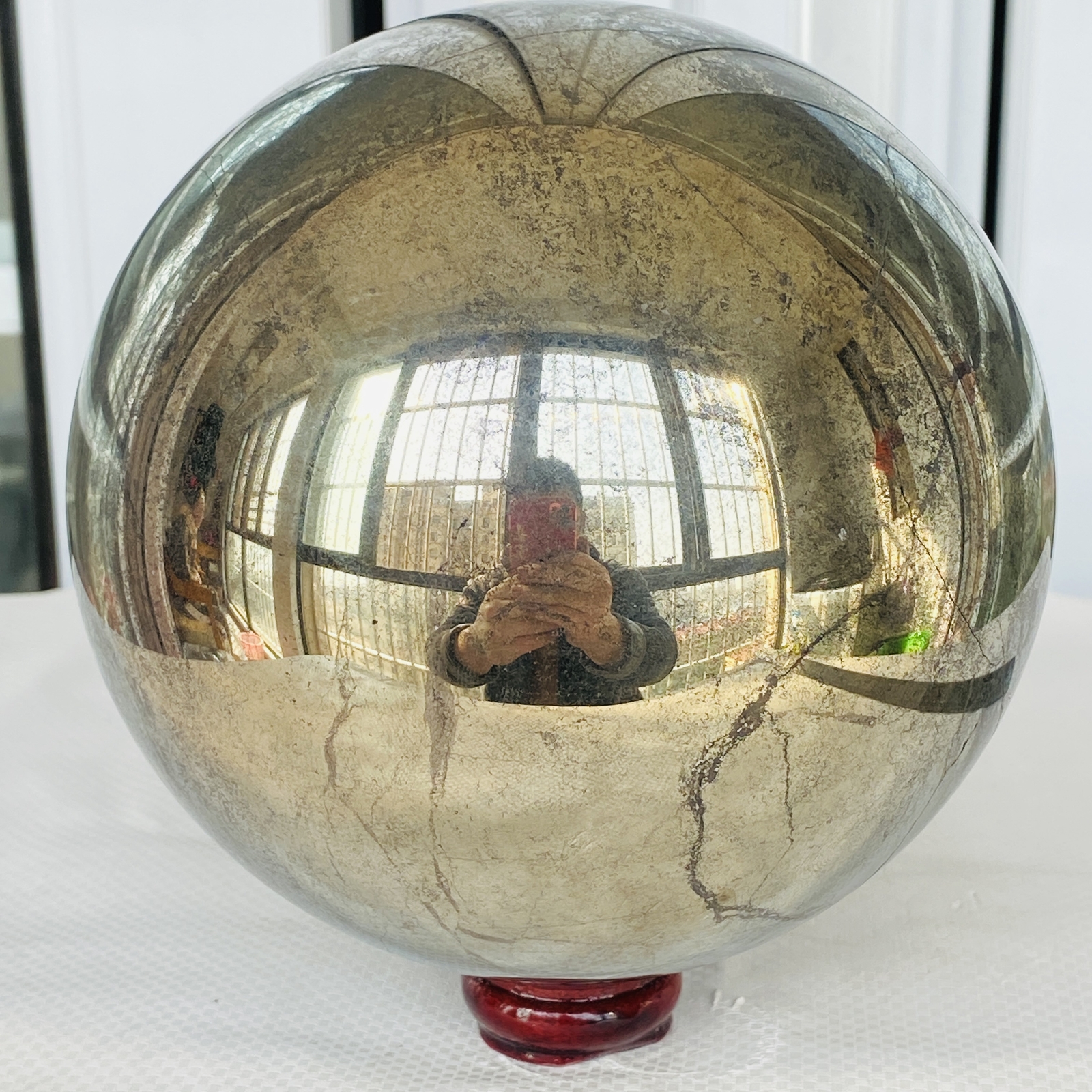 Natural Chalcopyrite Quartz Crystal Ball Energy Reiki Healing 6100G