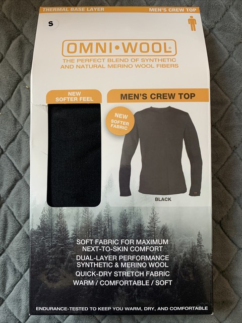 omni wool base layer crew top