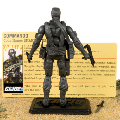 GI Joe 25th Anniversary SNAKE EYES Battle Pack v28 Complete Figure