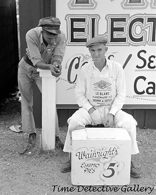 Ice Cream Man Selling Eskimo Pies, Donaldsonville, LA 1938- Historic Photo Print