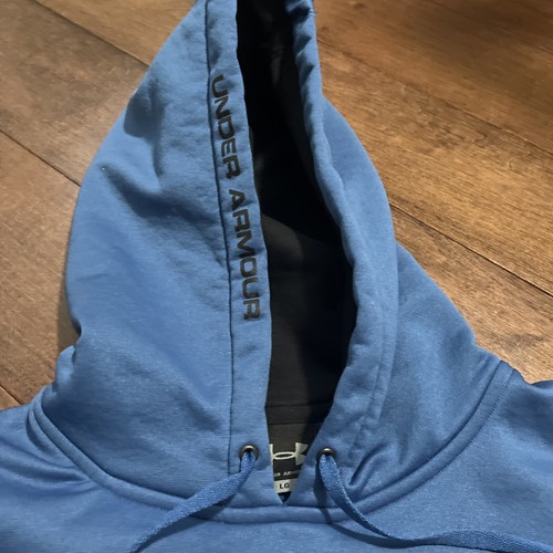 Under Armour Fleece Hoodie Herren L Pullover Sweatshirt Blau Polyester Logo - Bild 4 von 11