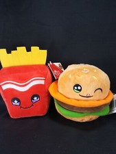 Russ Set Snackeez Frank Fries Bradley Burger Plush Stuffed Hamburger Kawaii NEW