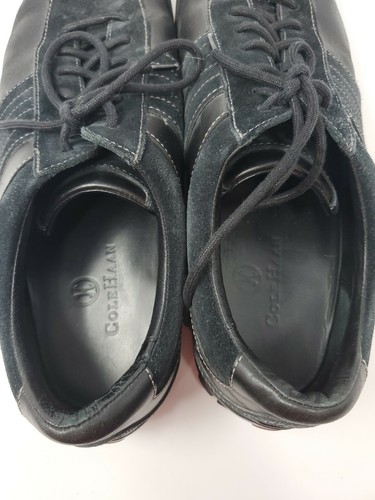 Sneaker alla moda Cole Haan punta bicicletta Vibram US 11,5 M pelle scamosciata nera C04950 - Foto 6 di 7