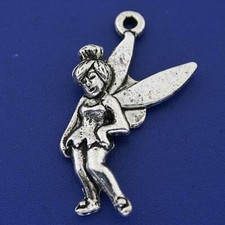 5pcs 39 21mm Dark Silver Tone Fairy Angel Charms H3222