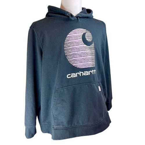 CARHARTT Black Rain Defender Hoodie Sz 3X Hooded Sweatshirt Logo Work Farm Ranch - Picture 3 of 13