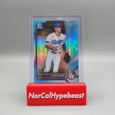 2022 Bowman Draft Baseball Sean McLain 1st BDC-50 Sky Blue Chrome Refractor