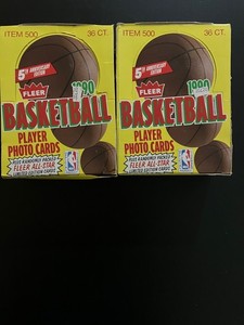 Lot of (2)  1990 Fleer Basketball Boxes (72 Total Packs) MICHAEL JORDAN?