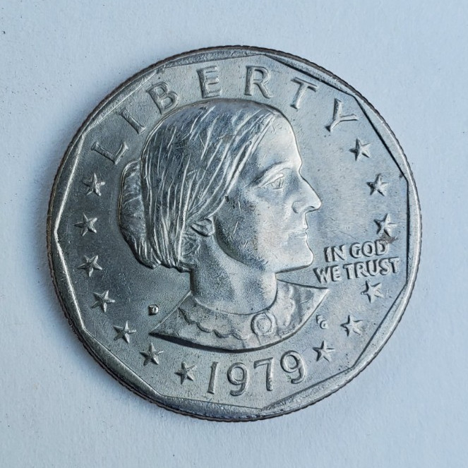 1979 Susan B Anthony RARE ERROR One Dollar coin - Filled D