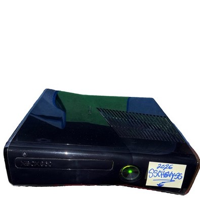 Microsoft Xbox 360 250gb Glossy Black Console Tested With Cables & Controller.