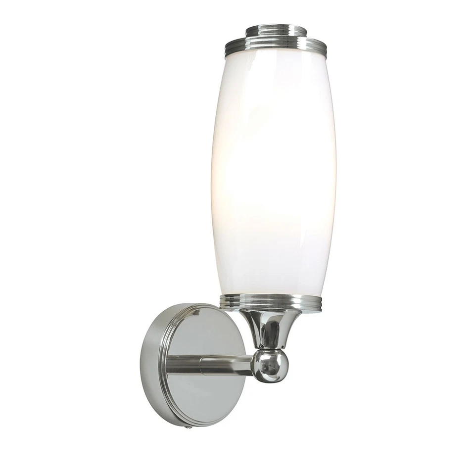 Applique Murale Design Avec LED En Laiton Verre IP44 Chromé Style Art Nouveau - Photo 1/1