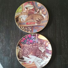 Royal Doulton Decorative Plates X2 From the Cats Of Character Collection 