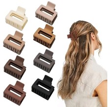 Medium Claw Hair Clips Women Girls, 2" Matte Small Clips 8 Pack Lot Of 4. 81