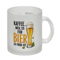 Glas Tasse Bier Spruch - GroßEm Bier Schriftzug Trinkglas Mit Spruch: Kaffee