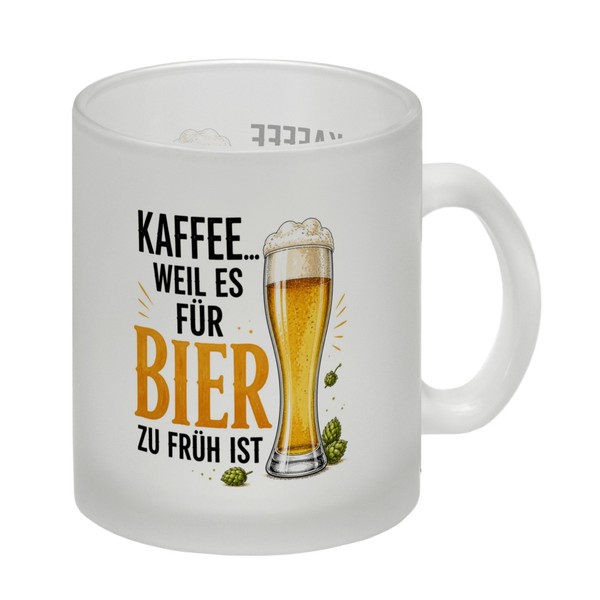 Glas Tasse Bier Spruch - GroßEm Bier Schriftzug Trinkglas Mit Spruch: Kaffee-image