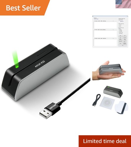 MSR X6 USB Magstripe Card Reader Writer - Portable & Plug & Play ...