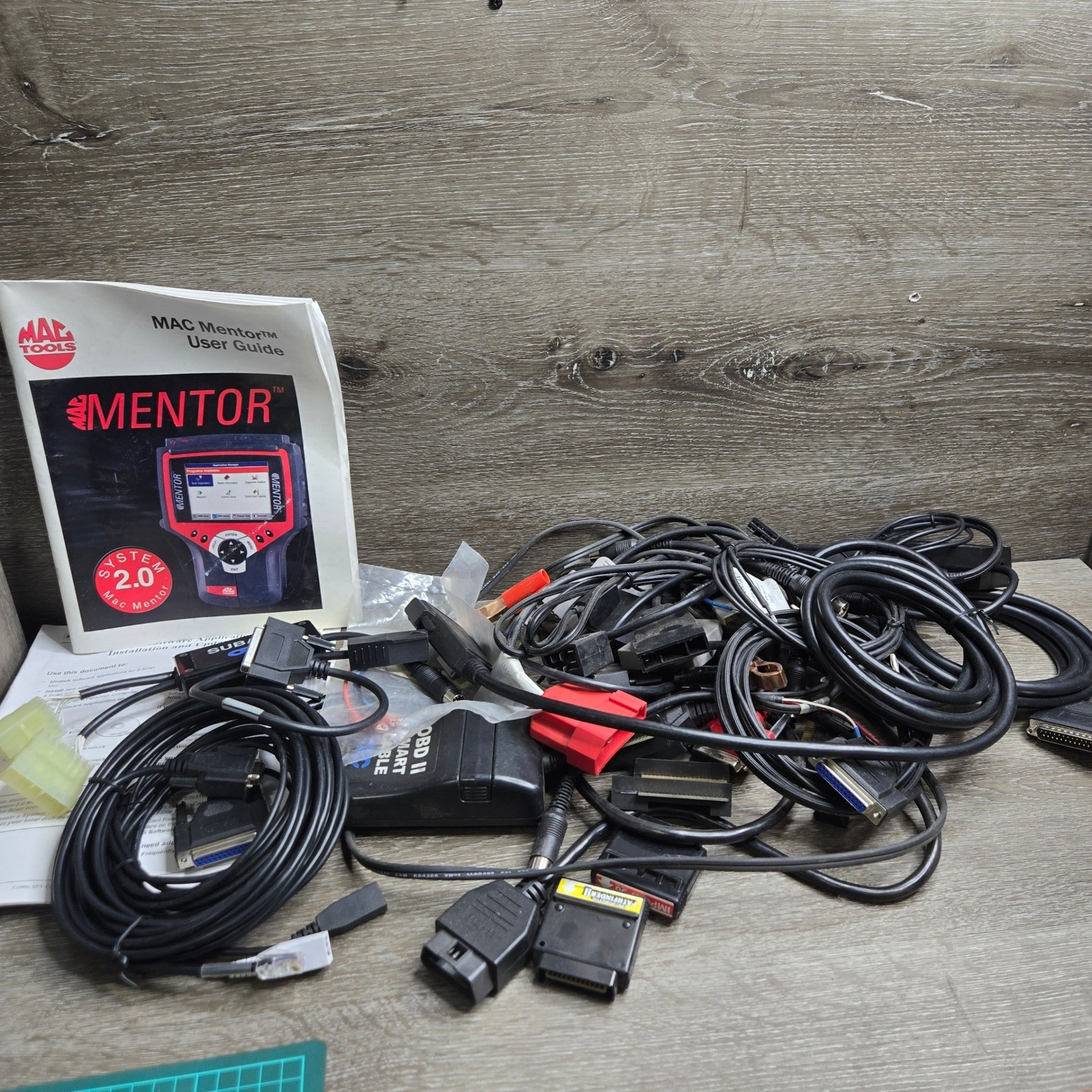 Mac Tools Mentor OTC Scan Tool Cable Lot OBD II Smart Cable Inserts Manuals