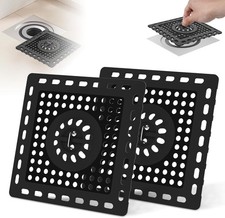 2 Pack Shower Drain Hair Catcher, Shower Drain Cover for Bathroom Floor 4" Drain