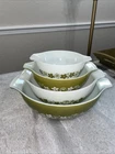 4 Piece Vintage Pyrex Spring Blossom Crazy Daisy Cinderella Mixing Bowls