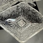 5 Vintage Indiana Glass Pineapple And Floral Clear Diamond Shaped Footed Compote — photo 9