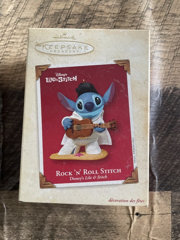 NRFB HALLMARK 2003 ROCK N ROLL STITCH DISNEY LILO AND STITCH DISNEY ORNAMENT