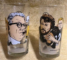 Vtg 1990 Pittsburgh Steelers McDonalds Glass Jack Lambert / Rooney & Ham, Blount