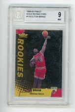 1999 FINEST GOLD REFRACTOR ELTON BRAND RC ROOKIE BGS 9 #/100 CHICAGO BULLS #110
