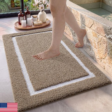 Lumi Extra Soft Bathroom Rugs Non Slip Washable Bath Mat Absorbent Microfiber