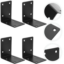 4 Pcs L-type Gold Fittings Railing Right Angle Bracket Metal Corner Brackets