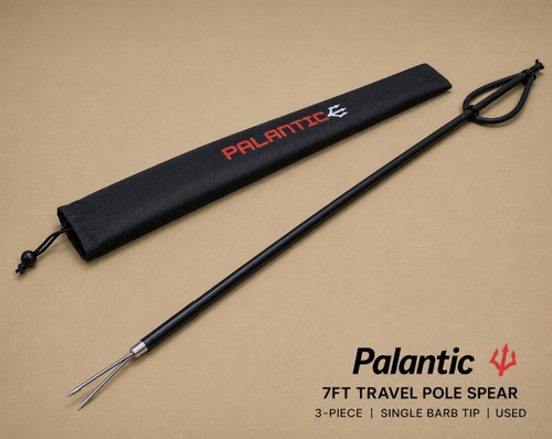 Palantic 7Ft 3-Piece Pole Spear Single Barb Tip USED Spearfishing