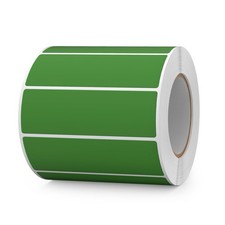1000 PCS Green Vinyl Stickers 1x3 Inch Rectangle Sticker Roll Self-Adhesive W...