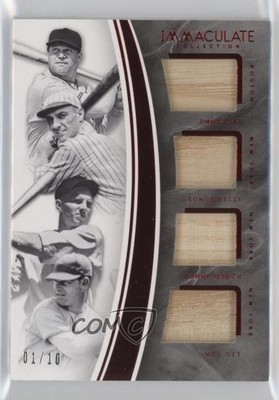2016 Immaculate Quad Players Red 1/10 Jimmie Foxx George Kelly Mel Ott HOF 1h1