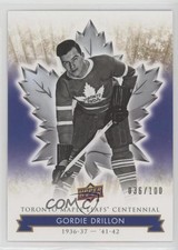 2017 Upper Deck Toronto Maple Leafs Centennial Gold /100 Gordie Drillon HOF 4p5