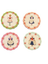 Cath Kidston Zestaw 4 podkładek z korkiem Damskie w sukienkach