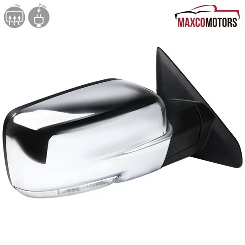 Right/Passenger Side Mirror Fits 2009-2012 Ram 1500 Chrome Power Heat+LED Signal