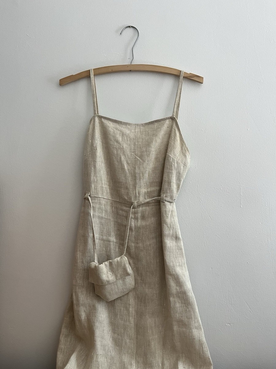 Paloma Wool Linen Museo Midi Dress Size 36/XS | eBay